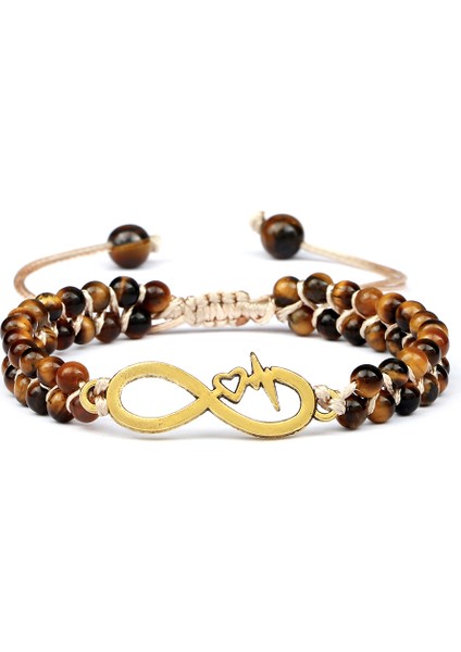 Stil 19 4mm Doğal Kaplan Gözü Taş Boncuklu Bilezik El Yapımı Yaşam Ağacı Örgülü Halat Bilezik Yoga Bohemya Kadın Erkek Ince Takı Hediye (Yurt Dışından)