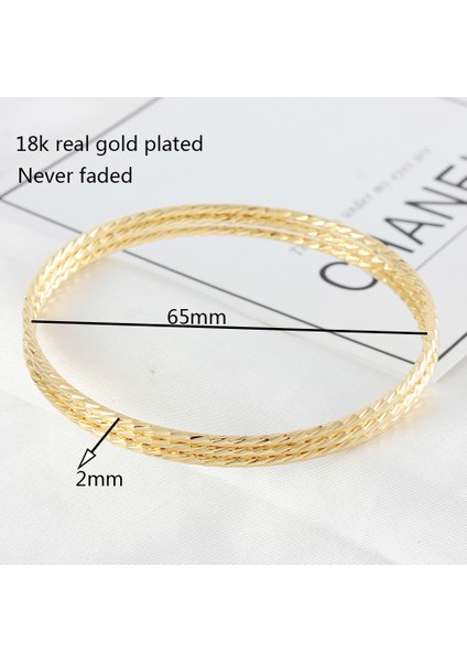 I Lüks Altın Renkli Takı Müslüman Türk Bilezik Etiyopyalı Afrikalı Kadınlar Dubai Bilezik Parti Düğün Hediye (Yurt Dışından)