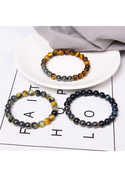 17CM Tarzı Kırmızı Doğal Çakra Kaplan Gözü Taş Boncuklu Bilezik El Yapımı Esnek Takı Unisex Bilezik Gümüş Rengi Spacer Şans Kolye Pulsera Çift (Yurt Dışından) indirimleri