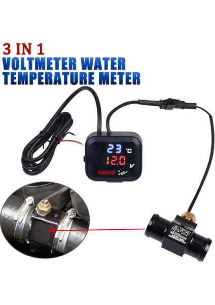 Enstrüman Motosiklet Voltmetre Su Sıcaklık Voltaj USB Şarj Termometre Evrensel Tmax Xmax Forza E-Ticaret Başlığı (Yurt Dışından) modelleri