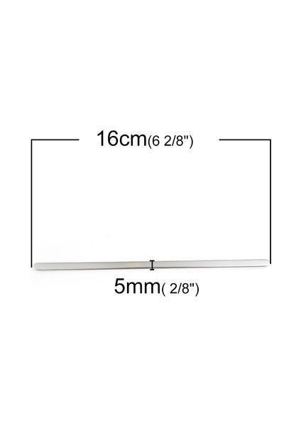 No.6 Boyutu 304 Paslanmaz Çelik Bilezikler Bilezikler Ark Gümüş Rengi Cilalı 16CM6 Uzunlukta Kendin Yap Bileklik Takı Yapımı Için (Yurt Dışından)