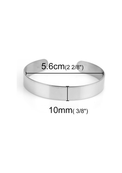 No.6 Boyutu 304 Paslanmaz Çelik Bilezikler Bilezikler Ark Gümüş Rengi Cilalı 16CM6 Uzunlukta Kendin Yap Bileklik Takı Yapımı Için (Yurt Dışından) fiyatları