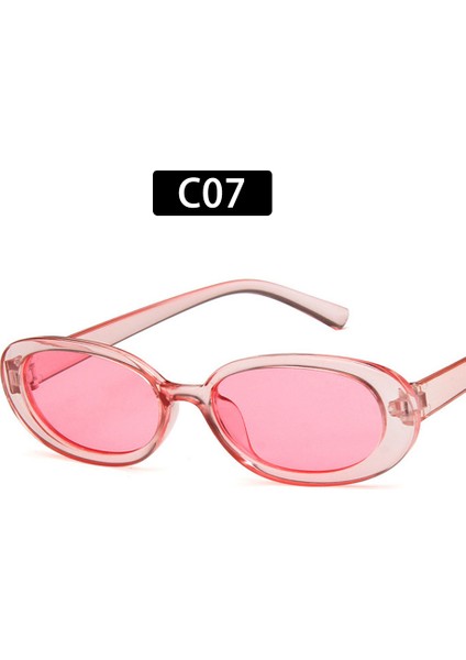 C07 Moda Oval Çerçeve Retro Güneş Lerilar Küçük Gölgeler Polarize UV400 Gafas (Yurt Dışından)