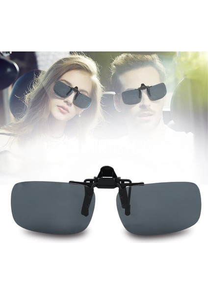 S Koyu Yeşil Stil 1 Pc Yüksek Kaliteli Clip-On Polarize Gündüz Gece Görüşü Flip-Up Lens Sürüş Gözlüğü UV400 Binicilik (Yurt Dışından) modelleri