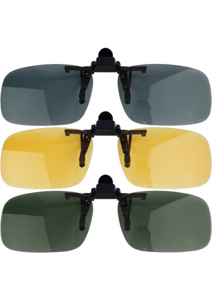 S Koyu Yeşil Stil 1 Pc Yüksek Kaliteli Clip-On Polarize Gündüz Gece Görüşü Flip-Up Lens Sürüş Gözlüğü UV400 Binicilik (Yurt Dışından) indirimleri