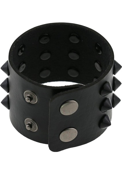 P137 Gül 3 Sıra Diken Nokta Nitaralı Deri Bileklik Bilezik Kolu Takı Gotik Punk Bileklik Kadın Erkek Emo Rock Kol Bantları (Yurt Dışından) fiyatları