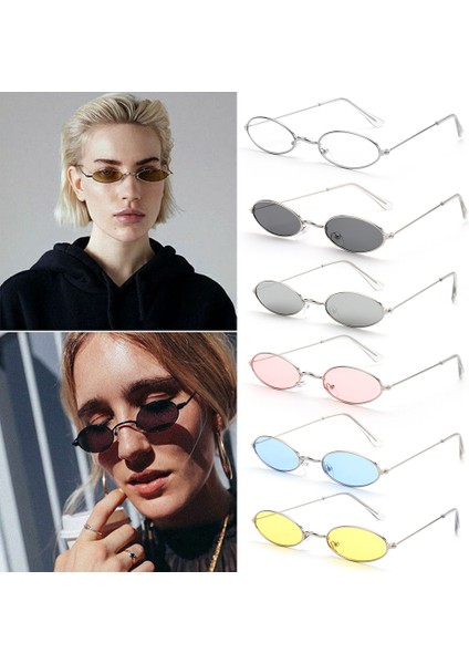 Gök Mavisi Moda Tasarım Retro Küçük Oval Vintage Tonlar Siyah Kırmızı Metal Renkli (Yurt Dışından) fiyatları