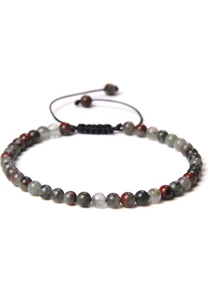 Kantaşı 4mm Doğal Labradorit Howlit Taş Boncuklu Bilezik Erkekler Vintage Ayarlanabilir Siyah Halat Bileklik Takı Kadınlar Pulsera Reiki Hediyeler (Yurt Dışından)