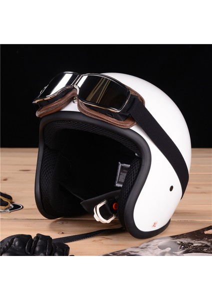 No.4 Voss En Son Retro Evrensel Katlanabilir Deri Ler Vintage Motosiklet Leri Jet Pilot Güneş Leri (Yurt Dışından) indirimleri