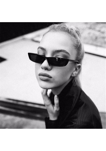 B-C14 Küçük Dikdörtgen Moda Retro Küçük Çerçeve Vintage Kare Dar Trend UV400 (Yurt Dışından) fiyatları