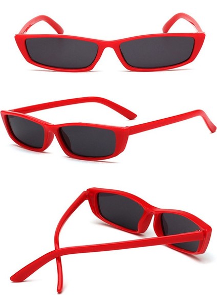 B-C14 Küçük Dikdörtgen Moda Retro Küçük Çerçeve Vintage Kare Dar Trend UV400 (Yurt Dışından) indirimleri