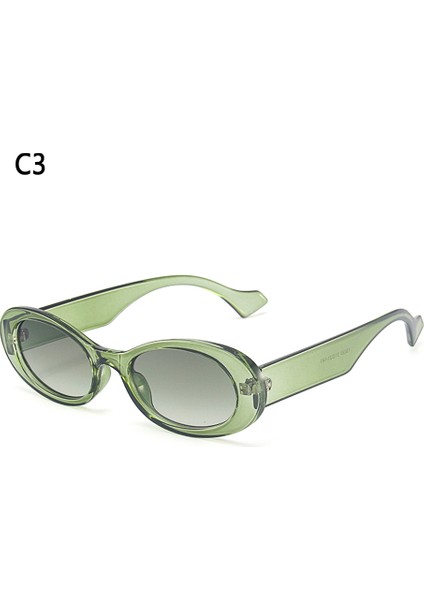 Stil 2-C3 Lar 1pc Retro Küçük Oval Çerçeve Moda Polarize UV400 (Yurt Dışından)