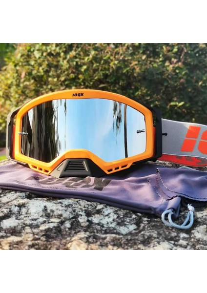 BLUERED22 Ioqx Dağ Bisikleti Gözlüğü Kir Gözlüğü Uv Koruma Rüzgar Geçirmez Motokros Gözlüğü Mx Atv Off Road Kayak Gafa (Yurt Dışından) fiyatları