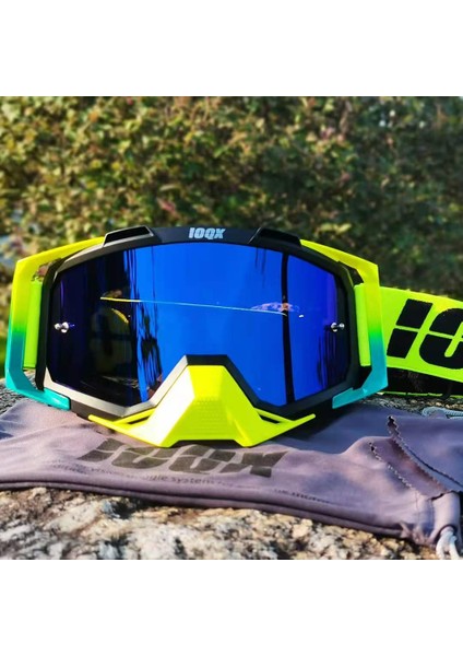 BLUERED22 Ioqx Dağ Bisikleti Gözlüğü Kir Gözlüğü Uv Koruma Rüzgar Geçirmez Motokros Gözlüğü Mx Atv Off Road Kayak Gafa (Yurt Dışından) indirimleri