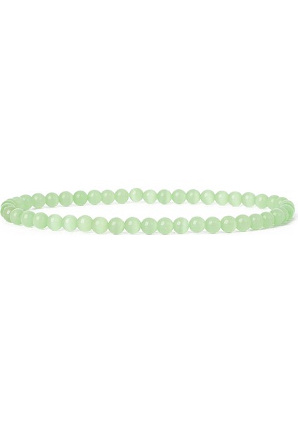 4MMBEADS-21CM Tarzı 4kedi Gözü Doğal Yuvarlak Akik Oniks Taş Esnek Bilezik Kadın Erkek El Yapımı Yoga Takıları Için Çakra Boncuk Enerji Bileziği (Yurt Dışından)