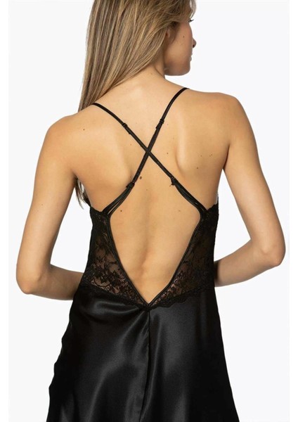 Saten Kaplı Gecelik 680 Siyah fiyatları