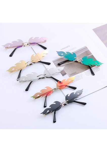 No.4 2020 Moda Alev Ateş Telsiz Dalga Uv 400 Lüks Trend Dar (Yurt Dışından) fiyatları