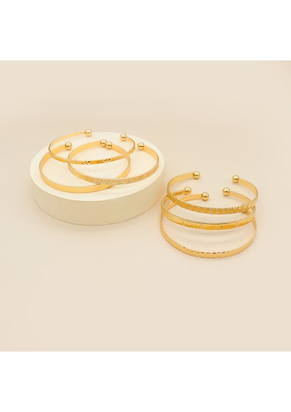 5 Adet Siyah Kadın Bilezikleri Boho Vintage Altın Geometrik Oymalı Ok Yuvarlak Harf Bilezik Seti Plaj Moda Takı (Yurt Dışından) indirimleri