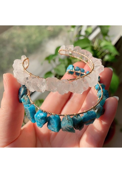 Kırmızı Akik Doğal Ametistler Sitrinler Kyanitler Kuvars Bilezik Healing Rock Mineral Taş Açık Kolluk Tel Sarma Kristal Bilezik (Yurt Dışından)