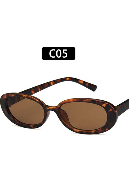 C05 Moda Oval Çerçeve Retro Güneş Lerilar Küçük Gölgeler Polarize UV400 Gafas (Yurt Dışından)