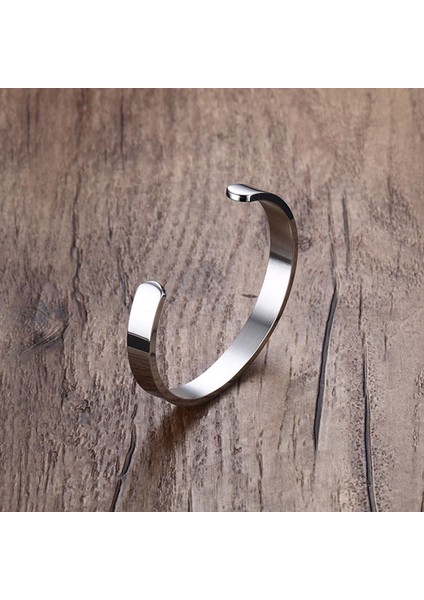 NO.82684 Beden Zorcvens Kadın ve Erkek 8mm Genişlik Yüzey Bilezik Bilezik Paslanmaz Çelik Bilezik Erkekler Gümüş Rengi Altın Siyah Gül Altın 4 Renk (Yurt Dışından) indirimleri