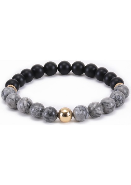 No.9 Boyutu 2021 Yeni Doğal Obsidiyen Hematit Kaplan Gözü Boncuklu Bilezik Erkek Sağlık Koruma Kadın Ruh Yoga Takı Pulsera Hombre (Yurt Dışından)