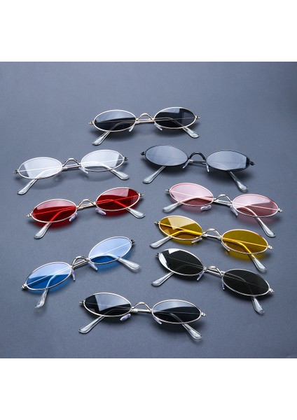 No.12 1 Pc Retro Küçük Çerçeve Oval Yaz Trendi Vintage Lar Erkekler Moda Tasarım (Yurt Dışından) modelleri