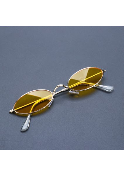 No.12 1 Pc Retro Küçük Çerçeve Oval Yaz Trendi Vintage Lar Erkekler Moda Tasarım (Yurt Dışından) fırsatları