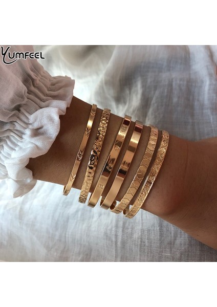 5 Adet Kadınlar Için Ayarlanabilir Bileklik Bileziği Metal Kolluk Bileklik & Bilezik Takı Pulseira Feminia (Yurt Dışından)