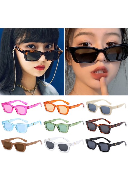 No.11 Yeni Moda Vintage Tasarımcı Retro Dikdörtgen UV400 Motosiklet Sürüş Leri (Yurt Dışından) modelleri