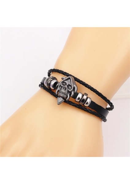 21CM Tarzı .SCSL026 2021 Çok Katmanlı Bileklik Erkekler Için Rahat Moda Örme Deri Bilezikler Kadınlar Ahşap Boncuk Bilezik Punk Rock Erkek Takı. (Yurt Dışından) fırsatları