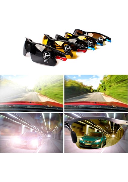 Siyah Stil Gece Görüşü Gözlüğü Kir Motosiklet Motokros Bisiklet Araba Bisiklet Sürme Sürücü Leri Anti Parlama Uv Gölgeler (Yurt Dışından) fiyatları