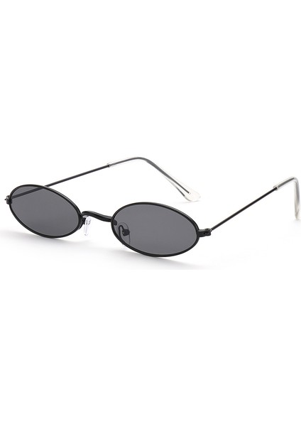 Siyahgri Küçük Çerçeveli Oval Siyah Kırmızı Metal Renk Lar Moda Tasarımı Leri (Yurt Dışından)