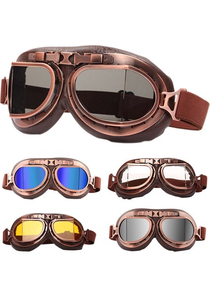No2 2020 Retro Ler Motosiklet Kask Leri Motokros Steampunk Iı.dünya Savaşı Pilot Atv Cruiser Off-Road Ler Kayak Leri - (Yurt Dışından)