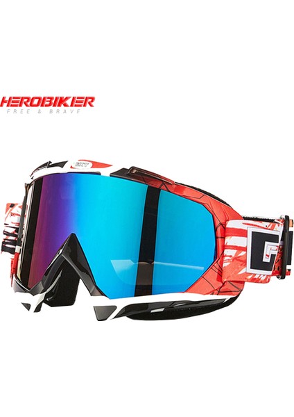 T815-7-RENK Turuncu Herobıke Motosiklet Off-Road Yarış Gözlüğü Kış Kayak Kaykay Atv Leri Motokros Dh Mtb Glasses Tek Lens Temizler (Yurt Dışından) fiyatları