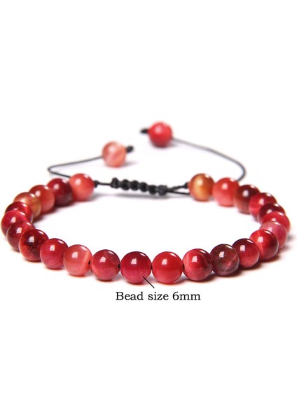 6 mm 15 Çiftler Için Yoga Dua Şifa Enerjisi Bileklikleri Erkek Doğal Kaplan Gözü Taş Boncuklu Bilezik Vintage Kadın Pulsera Homme (Yurt Dışından)