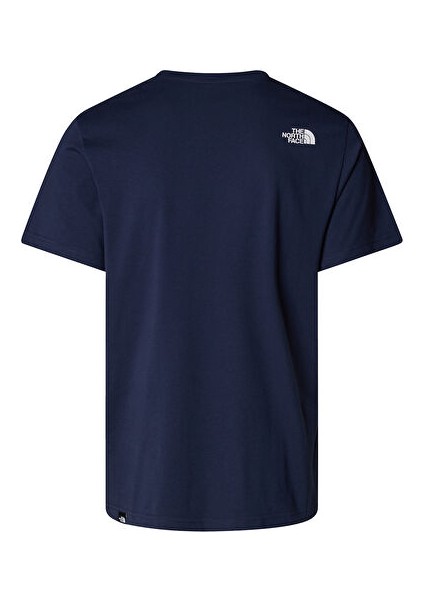 M Ss Easy Tee Erkek Outdoor Tişörtü NF0A8A6C8K21 Lacivert fiyatları