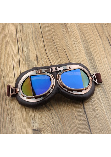 Çoklu Stil Retro Motosiklet Gözlüğü Vintage Moto Klasik Ler Harley Pilot Steampunk Atv Bisiklet Bakır Kask (Yurt Dışından)