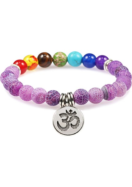 Mor Yıpranmış Moda Bileklik Yoga 7 Çakra Siyah Lava Doğal Taş Boncuk Şans Bilezikleri Şifa Reiki Buddha Lotus Kolye Kadın Erkek Takı (Yurt Dışından) fiyatları