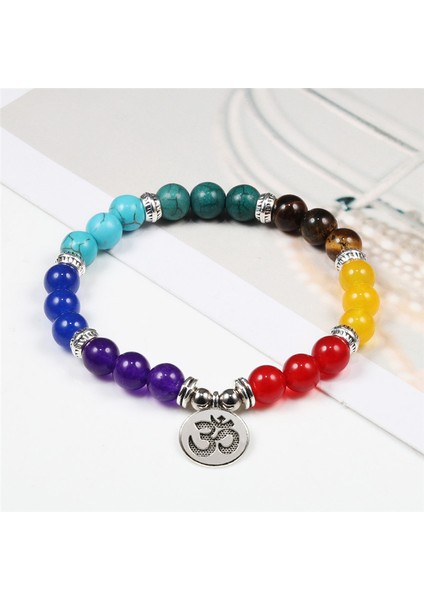 Mor Yıpranmış Moda Bileklik Yoga 7 Çakra Siyah Lava Doğal Taş Boncuk Şans Bilezikleri Şifa Reiki Buddha Lotus Kolye Kadın Erkek Takı (Yurt Dışından) modelleri