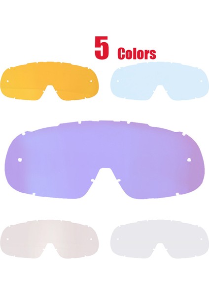 Çok (5 Adet) Stil Motokros Lensleri Dış Mekan Kir Motosiklet Atv Motos Altın Gümüş Mavi Mor Şeffaf (Yurt Dışından)