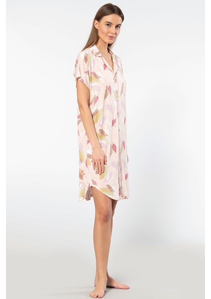 Kadın Erkek Yaka Gecelik 3607/PUDRA fiyatları