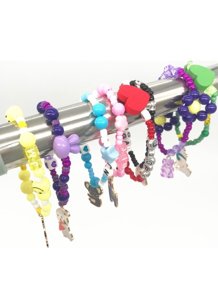 No.7 Boyutu Kpop Bangtan Boys Boncuklu Bileklik Renkli Karikatür Hayvanlar Esnek Bileklik Jhope El Yapımı Takı Kızlar Için Suga Jimin Jin (Yurt Dışından) fırsatları