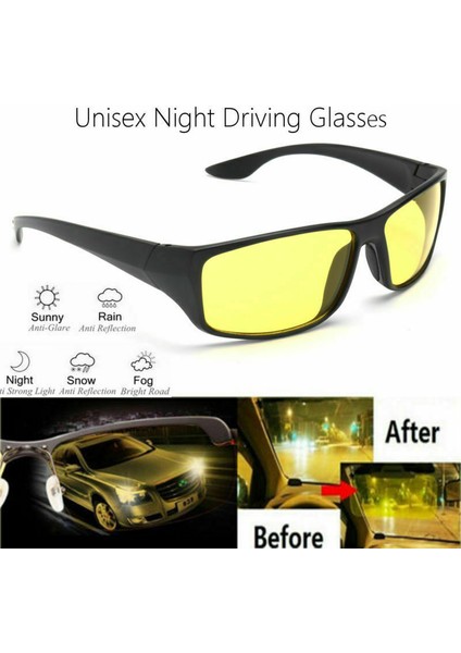 Sarı Stil Sürüş Gözlüğü Uv Koruma Anti Parlama Gece Görüşü Motor Gözlüğü (Yurt Dışından) fiyatları