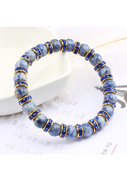 Altın Mavisi Taş Boncuk Bileklik Kadın Erkek Yoga Takı Hediye Şans Kolye Mesafe Bilezikleri Kristal Taş Mavi Boncuk Bilezik (Yurt Dışından) indirimleri