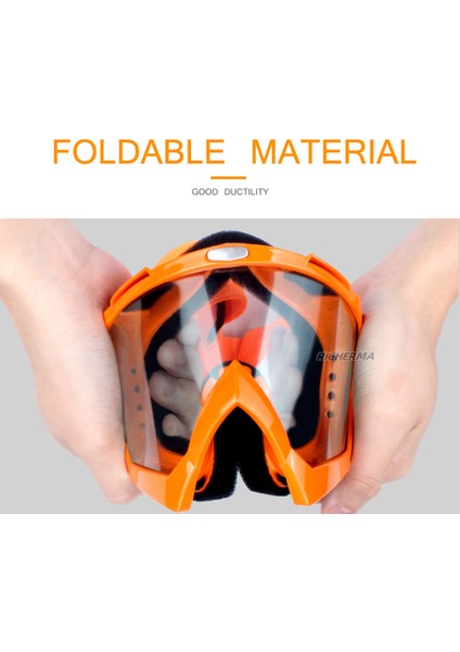 Renkli Lensler Parlaklığı Önleyici Şeffaf Lensli Motokros Gözlüğü Katlanabilir Kayak Gözlüğü Motosiklet Off Road Kar Kızağı Kar Motoru (Yurt Dışından) fırsatları