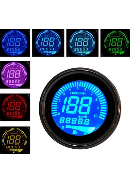 Siyah Stil Dc 12V Evrensel Motosiklet Dijital Hız Takyometre Yakıt Metre Gösterge Kadranı Odometre LCD Sayısal Kmh ile (Yurt Dışından) modelleri