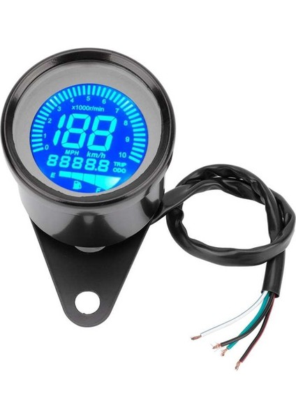 Siyah Stil Dc 12V Evrensel Motosiklet Dijital Hız Takyometre Yakıt Metre Gösterge Kadranı Odometre LCD Sayısal Kmh ile (Yurt Dışından) indirimleri