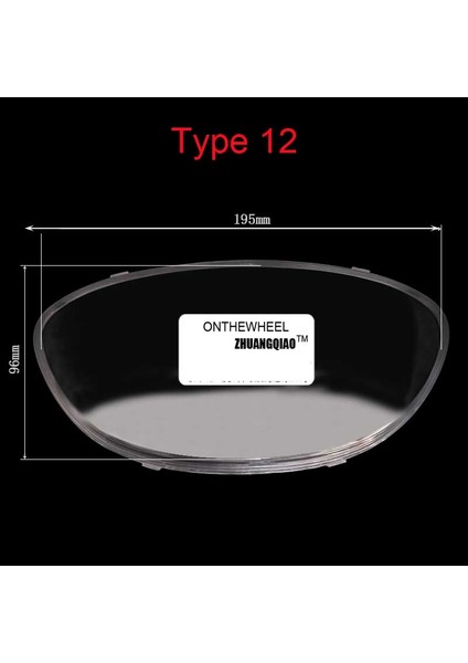 12 Scooter Moped Atv Motokros Motosiklet Hız Tachometer Gösterge Paneli Lens Kapağı (Yurt Dışından)