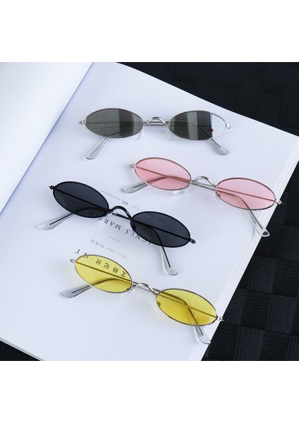 Altın Moda Tasarım Retro Küçük Oval Vintage Tonlar Siyah Kırmızı Metal Renkli (Yurt Dışından) fırsatları